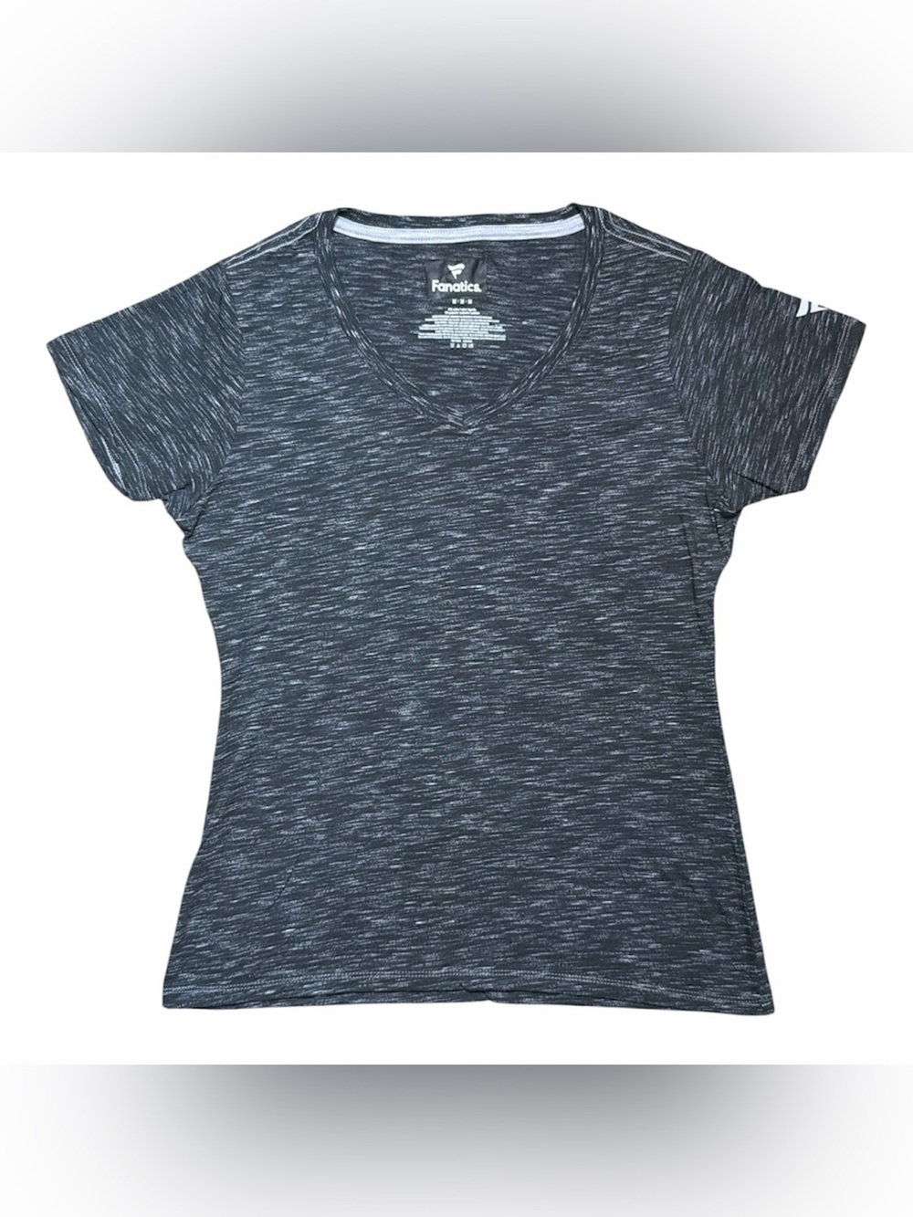 🆕Fanatics Women's Charcoal Heather V-Neck Short Sleeve Tee NWOT